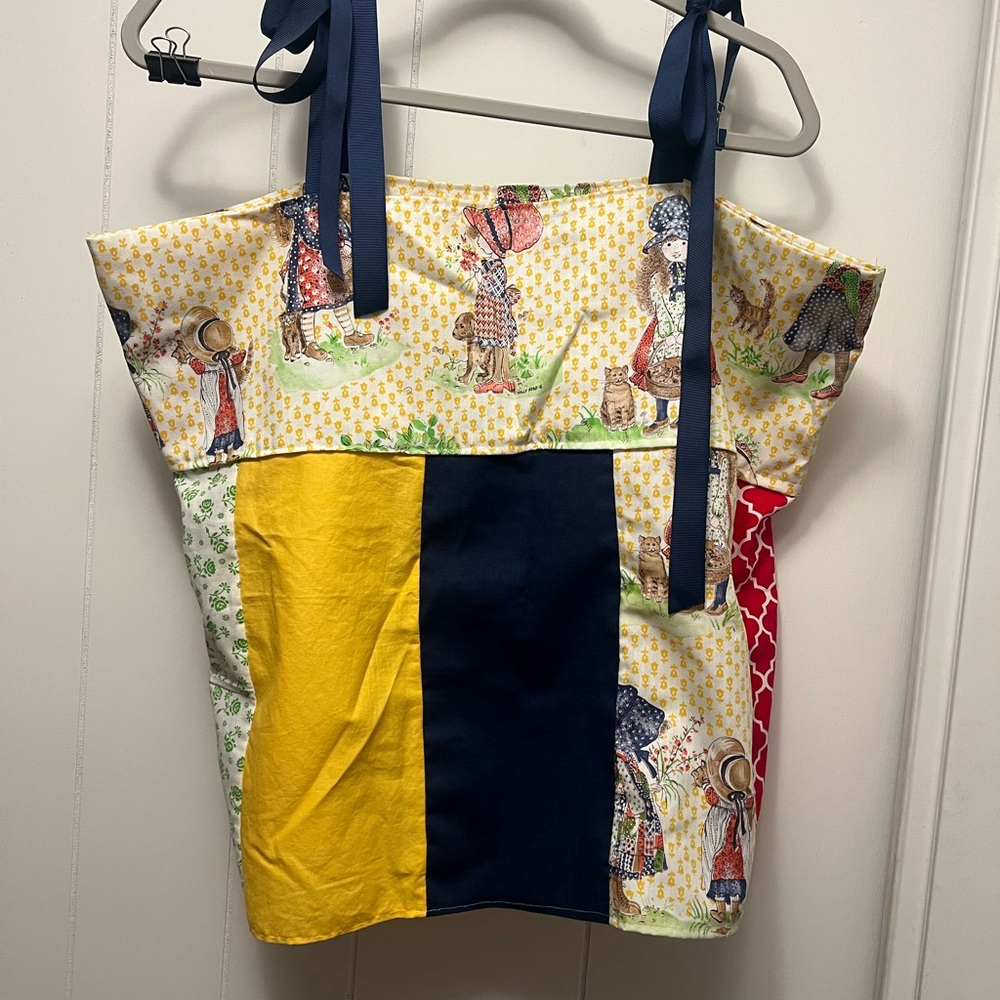 Colorful Patchwork Sleeveless Top Holly hobby handmade XL